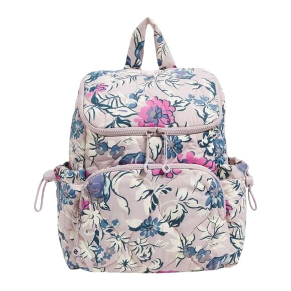 Vera Bradley Featherweight Backpack Fresh-Cut Floral Lavender Purple Travel Bag main image 4